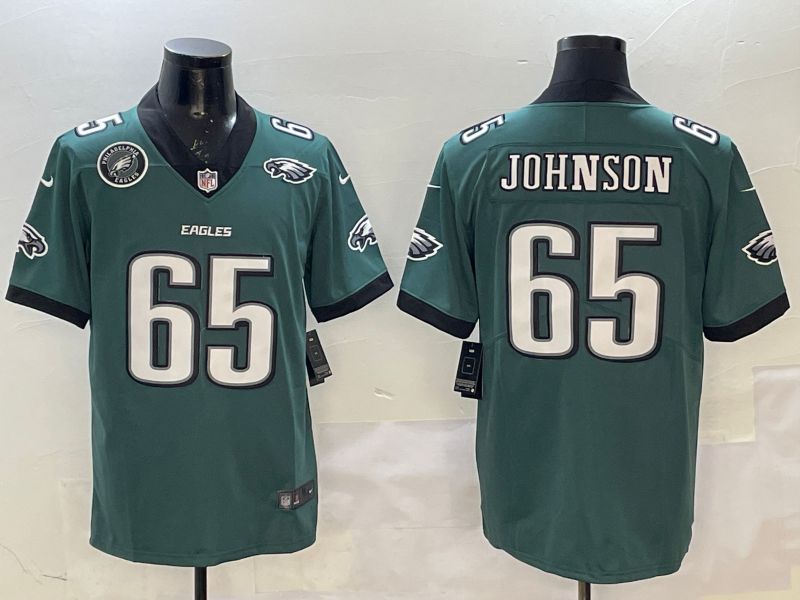 Men Philadelphia Eagles #65 Johnson Green Second generation 2025 Nike Limited NFL Jersey style 6->philadelphia eagles->NFL Jersey